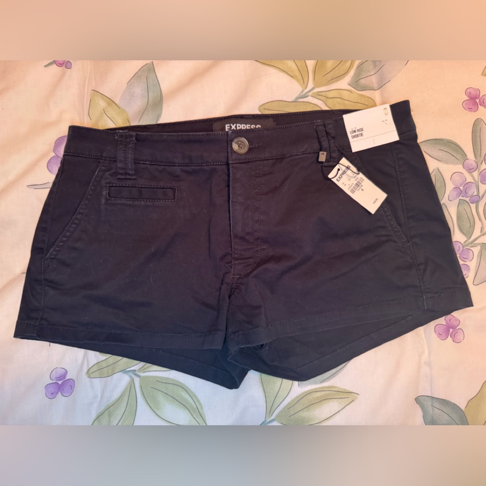 NWT Express black chino shorts.